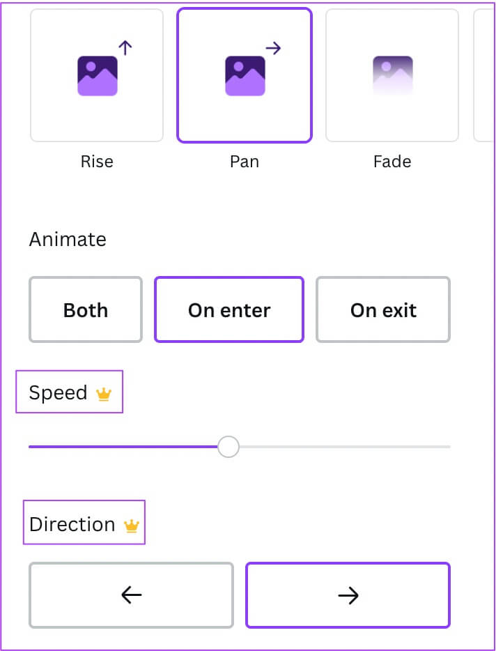 change-animation-speed-and-direction-canva-712x934 كيفية إضافة رسوم متحركة في Canva على الهاتف المحمول وسطح المكتب