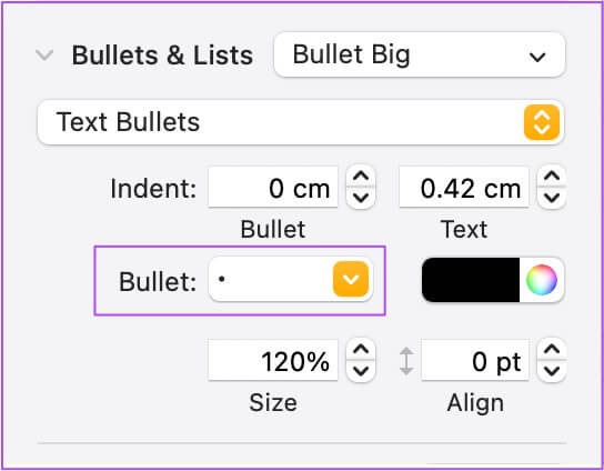 change-bullet-style-in-lists-pages-app-mac-544x424 كيفية إدراج وتخصيص القوائم في صفحات Apple