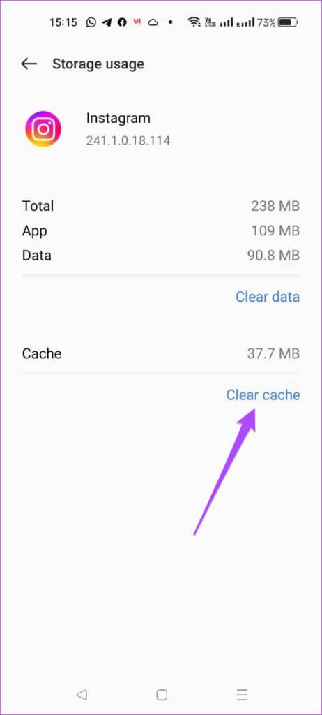 clear-app-cache-in-android-462x1024-1-462x1024 طرق إصلاح عدم عمل كاميرا قصة Instagram