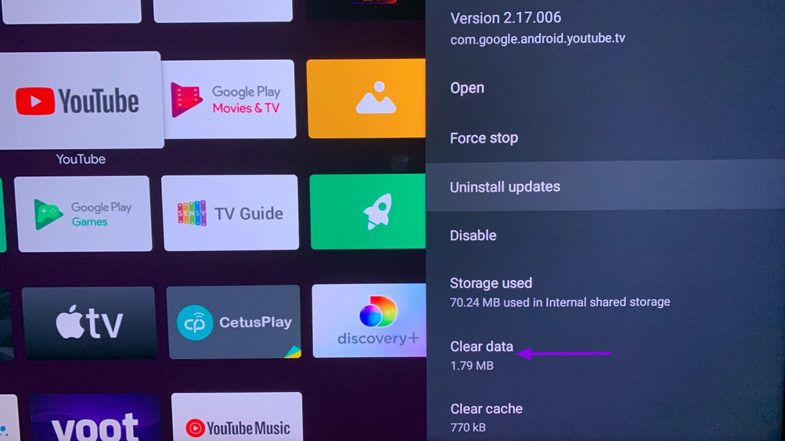 clear-youtube-data-1-1536x864-1-1536x864 أفضل 9 طرق لإصلاح عدم عمل YouTube على Android TV