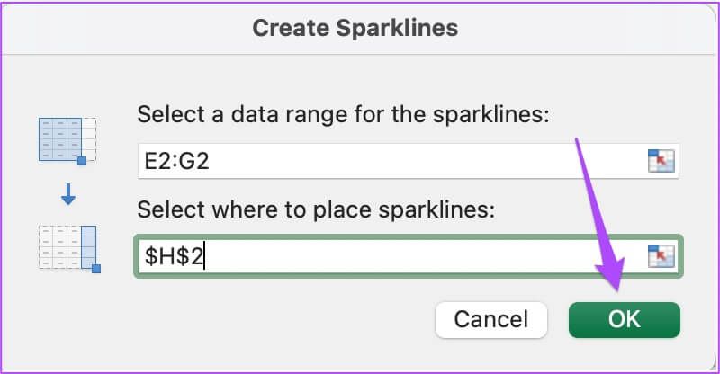confirm-sparklines-in-excel-800x416 أفضل 5 طرق تنسيق بيانات الجداول في Microsoft Excel