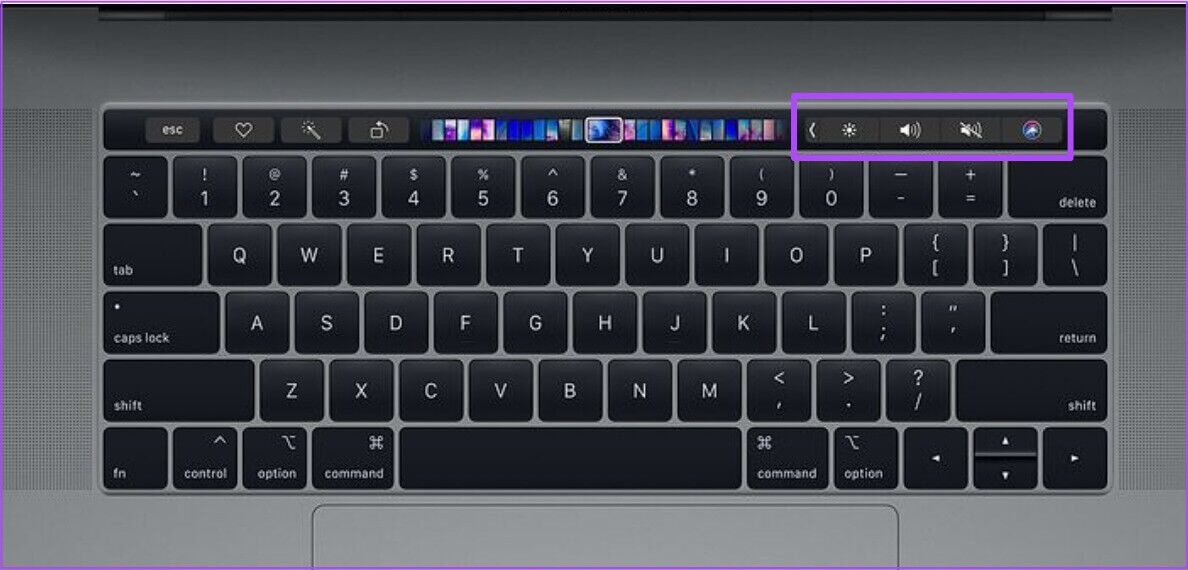 control-strip-touch-bar-mac-1188x570 أفضل 5 طرق لإصلاح عدم عمل الإضاءة الخلفية للوحة المفاتيح على Mac