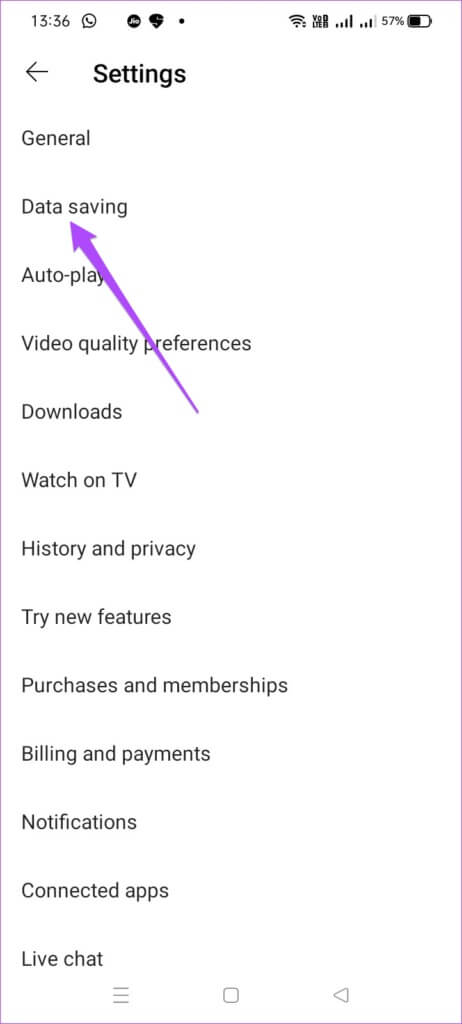 data-saving-general-settings-youtube-android-462x1024-1-462x1024 كيفية إيقاف تشغيل معاينة الصورة المصغرة على YouTube