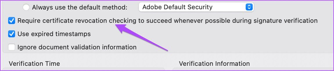 disable-require-certificate-revocation-adobe-reader-mac-1150x246 كيفية التحقق من صحة التوقيعات الرقمية في ملفات PDF في Adobe Acrobat Reader