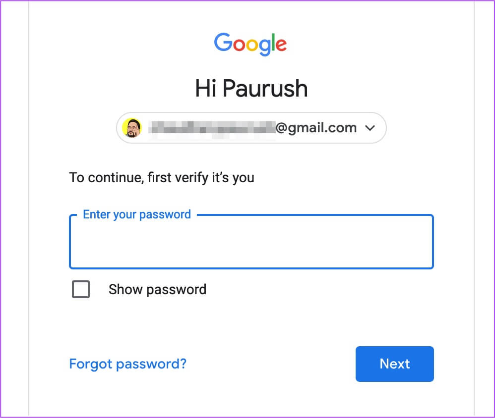 enter-google-password--998x844 أفضل 7 إصلاحات لاستمرار تسجيل الخروج تلقائيًا من YouTube على Mac