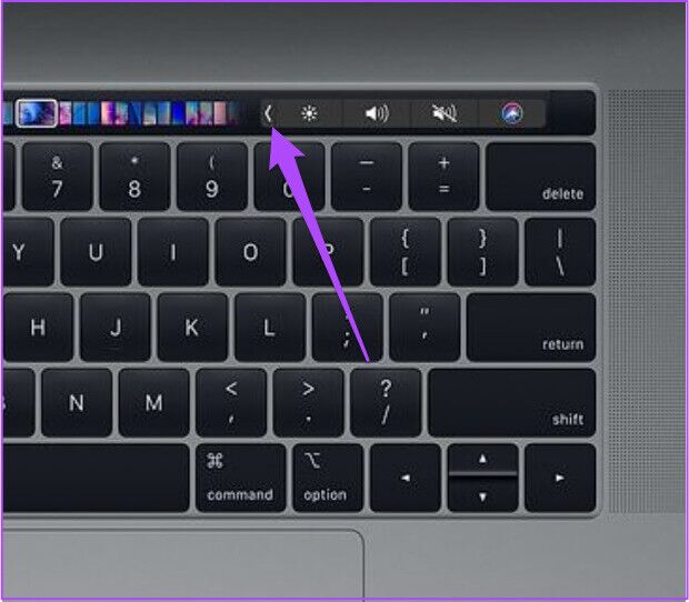 expand-control-strip-in-touch-bar-on-mac-620x542 أفضل 5 طرق لإصلاح عدم عمل الإضاءة الخلفية للوحة المفاتيح على Mac