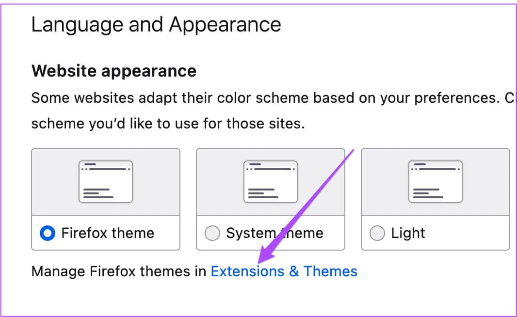 extensions-and-themes-firefox-settings-mac-1066x654 أفضل 7 إصلاحات لاستمرار تسجيل الخروج تلقائيًا من YouTube على Mac
