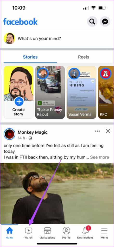 facebook-watch-tab-iphone-474x1024-3-474x1024 كيفية إنشاء قائمة تشغيل فيديو في Facebook