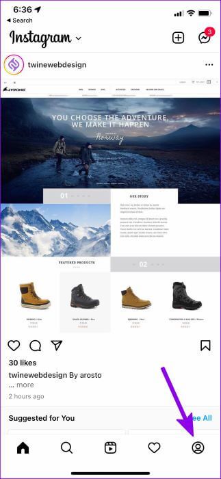 go-to-instagram-account-menu-323x700 أهم 6 نصائح من أجل تأمين حساب Instagram