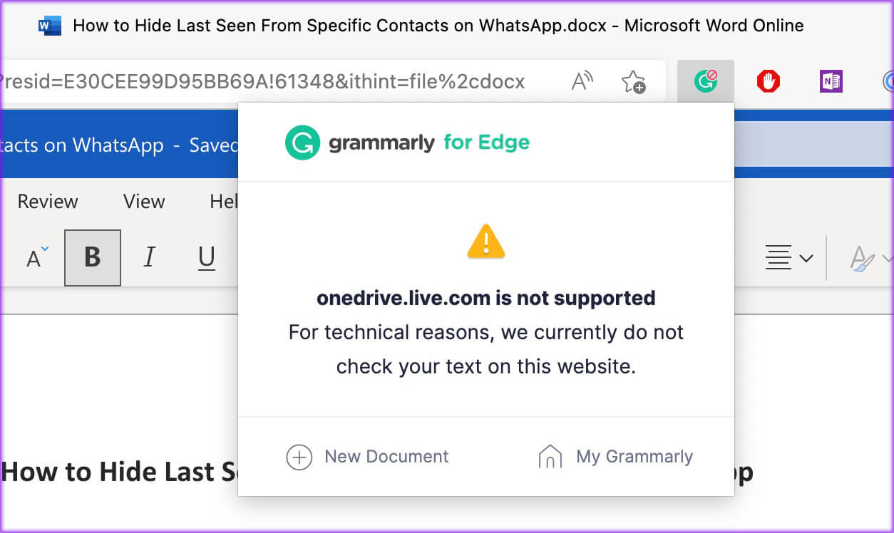 grammarly-not-supporting-word-web-1254x748 كيفية استخدام Grammarly في Microsoft Word