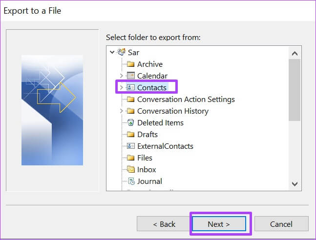 كيفية تصدير جهات الاتصال من Outlook لسطح المكتب والويب - %categories