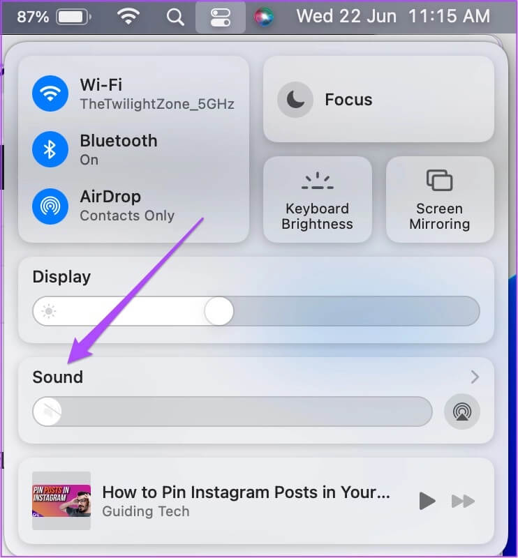 increase-sound-volume-on-mac-742x800 أفضل 6 طرق لإصلاح عدم وجود صوت في Google Chrome على Mac
