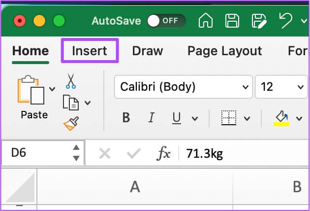 insert-microsoft-excel-1-630x428 أفضل 5 طرق تنسيق بيانات الجداول في Microsoft Excel