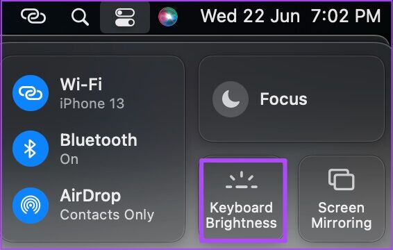 keyboard-brightness-control-center-mac-566x360 أفضل 5 طرق لإصلاح عدم عمل الإضاءة الخلفية للوحة المفاتيح على Mac