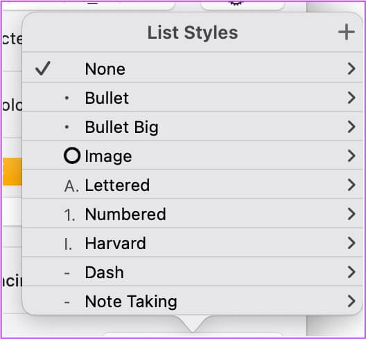 list-styles-pages-app-mac-528x490 كيفية إدراج وتخصيص القوائم في صفحات Apple