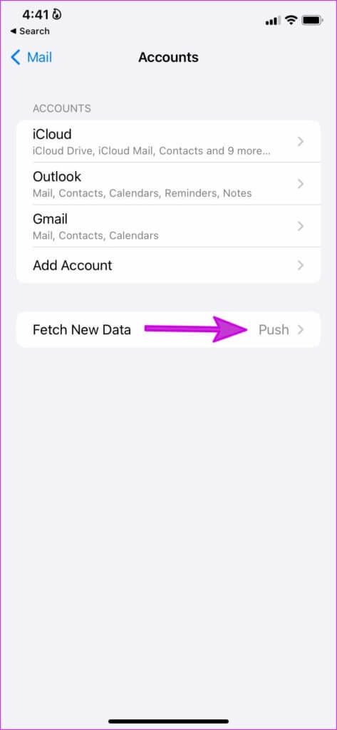 open-fetch-new-data-menu-473x1024-1-473x1024 أفضل 7 طرق لإصلاح رسائل البريد الإلكتروني المتأخرة في تطبيق البريد على iPhone