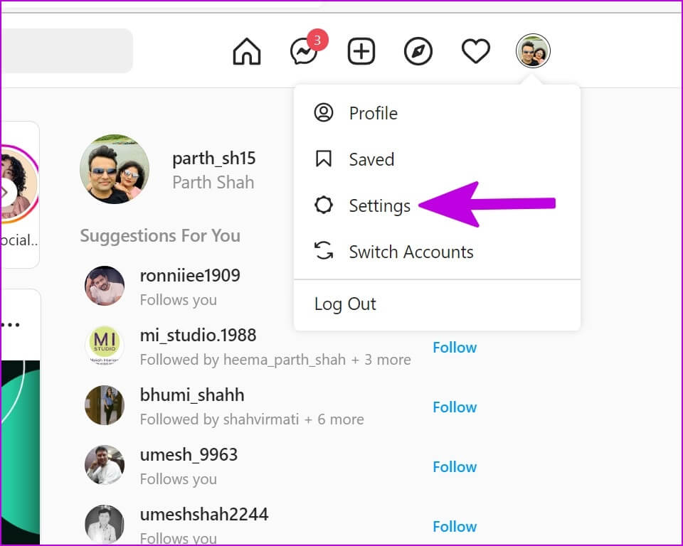 open-instagram-settings-on-web-960x768 أفضل 6 طرق لإصلاح محاولات تسجيل الدخول المشبوهة على Instagram
