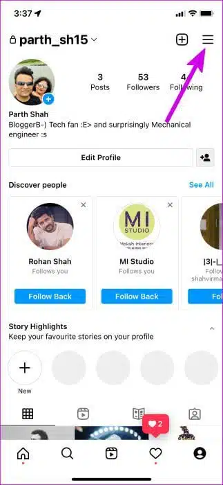 Les 9 meilleures façons de réparer l'audio de l'histoire Instagram ne fonctionnent pas - guides ouvrir plus de menu 5 323x700 - Les 9 meilleures façons de réparer l'audio de l'histoire d'Instagram ne fonctionnent pas