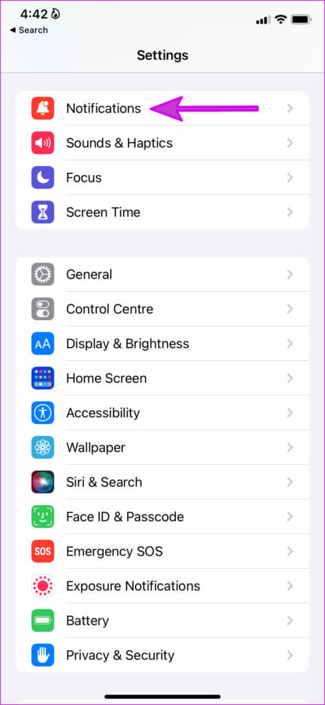 open-notifications-menu-473x1024-1-473x1024 أفضل 7 طرق لإصلاح رسائل البريد الإلكتروني المتأخرة في تطبيق البريد على iPhone