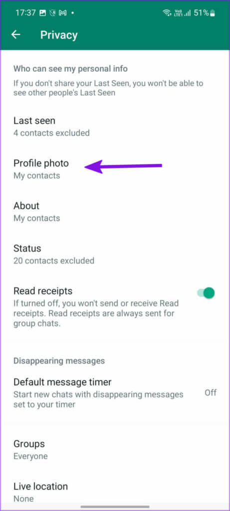 open-profile-photo-menu-461x1024-1-461x1024 كيفية إخفاء صورة ملفك الشخصي عن جهات اتصال محددة على WhatsApp