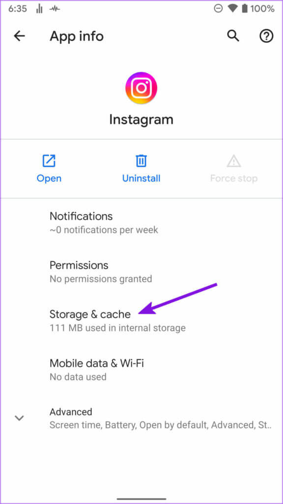 open-storage-and-cache-menu-1-576x1024-1-576x1024 أهم 6 نصائح من أجل تأمين حساب Instagram