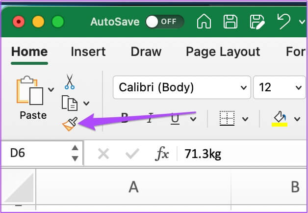 paintbrush-icon-in-microsoft-excel-628x434 أفضل 5 طرق تنسيق بيانات الجداول في Microsoft Excel