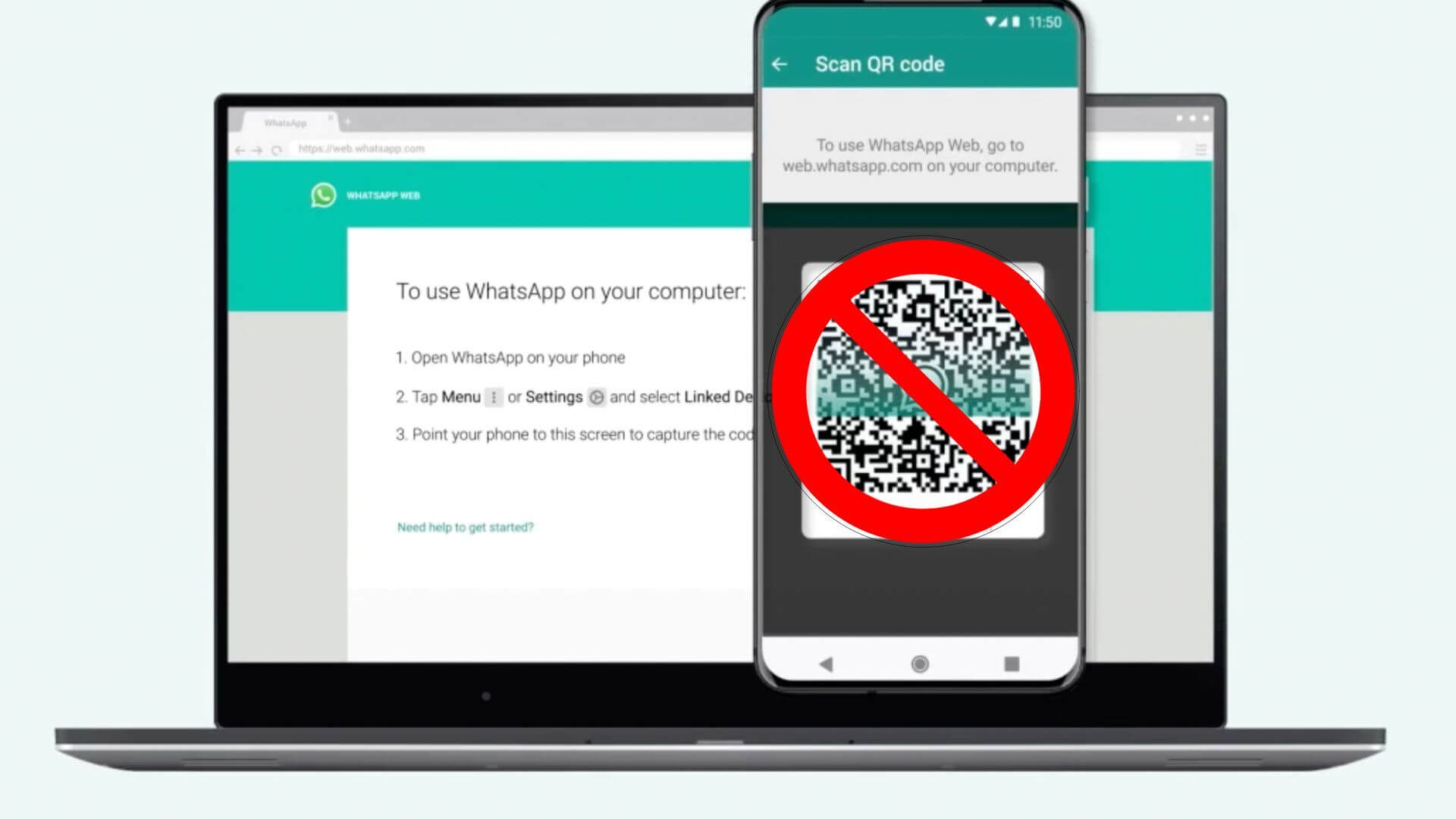 phone-cannot-scan-whatsapp-qr-code-1920x1080 أفضل 6 طرق لإصلاح عدم قيام الهاتف بمسح رمز QR على الويب في WhatsApp