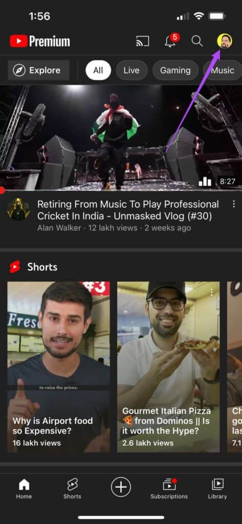 profile-icon-youtube-app-473x1024-1-473x1024 كيفية إيقاف تشغيل معاينة الصورة المصغرة على YouTube