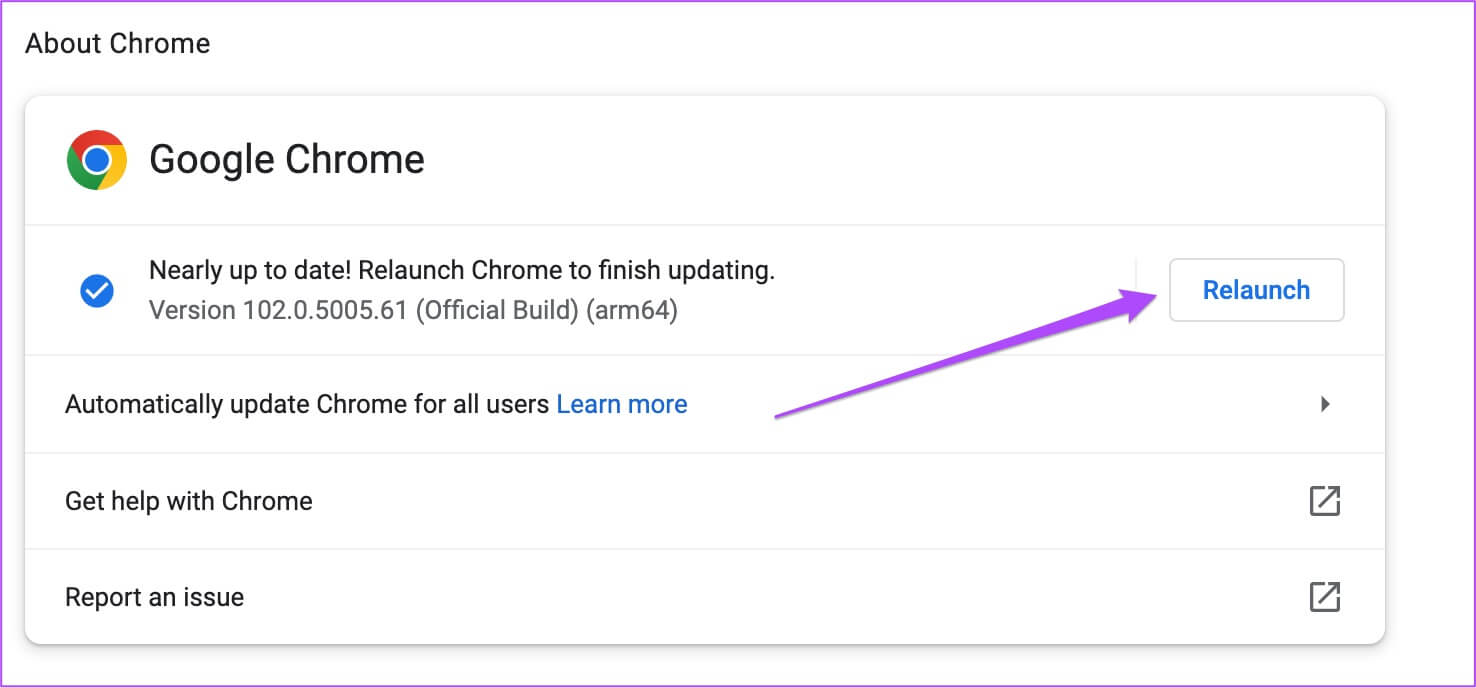 relaunch-chrome-to-update-mac-1476x688 أفضل 7 إصلاحات لاستمرار تسجيل الخروج تلقائيًا من YouTube على Mac