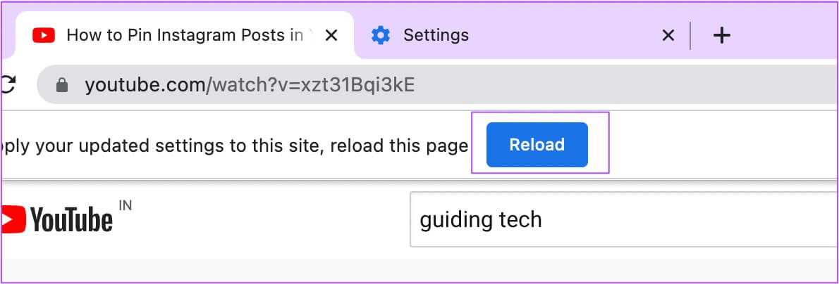 reload-page-in-chrome-to-save-settings-1190x404 أفضل 6 طرق لإصلاح عدم وجود صوت في Google Chrome على Mac