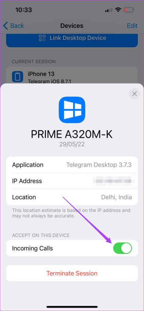 remove-incoming-calls-linked-device-telegram-iphone-474x1024-1-474x1024 كيفية إزالة الأجهزة من حساب Telegram