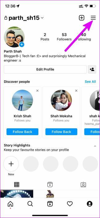 select-hamburger-menu-fix-instagram-add-yours-sticker-not-working-323x700 أفضل 6 طرق لإصلاح محاولات تسجيل الدخول المشبوهة على Instagram