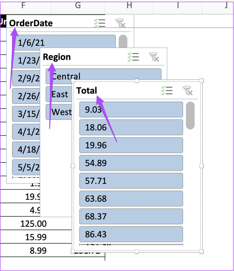 slicers-excel-mac-974x1126 أفضل 5 طرق تنسيق بيانات الجداول في Microsoft Excel