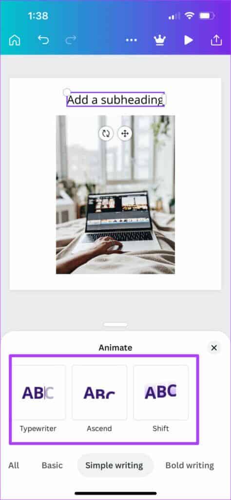 text-animation-styles-in-canva-mobile-474x1024-1-474x1024 كيفية إضافة رسوم متحركة في Canva على الهاتف المحمول وسطح المكتب