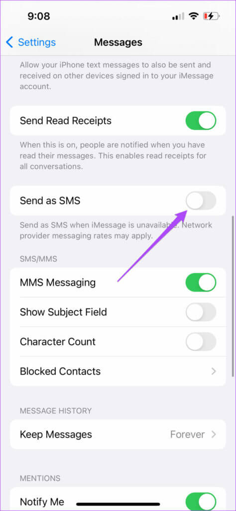 turn-on-send-as-SMS-messages-settings-iphone-474x1024-1-474x1024 كيفية فرض إرسال رسالة نصية بدلاً من iMessage إلى جهة اتصال