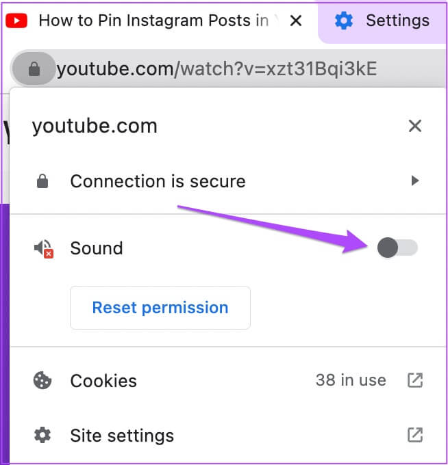 turn-on-sound-in-chrome-tab--654x680 أفضل 6 طرق لإصلاح عدم وجود صوت في Google Chrome على Mac