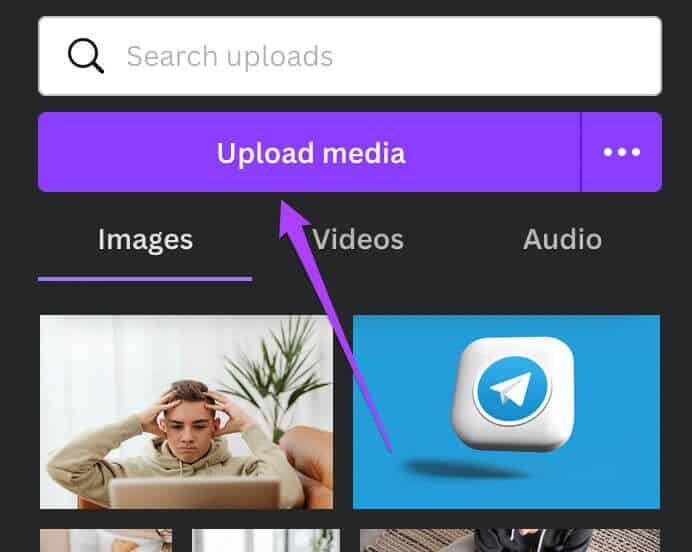 upload-media-in-canva-design-692x552 كيفية إضافة رسوم متحركة في Canva على الهاتف المحمول وسطح المكتب