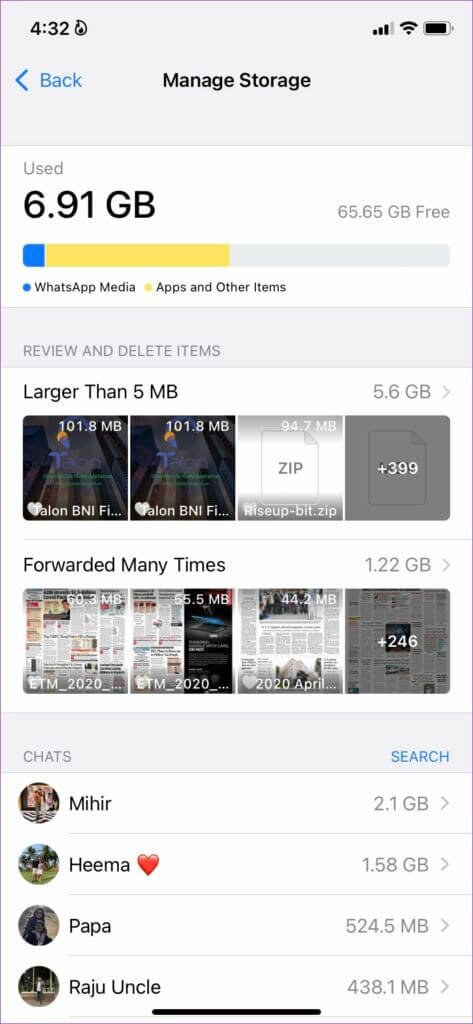whatsapp-storage-manager-on-iPhone-473x1024-1-473x1024 كيفية إيقاف التحميل التلقائي للصور في مجموعات WhatsApp