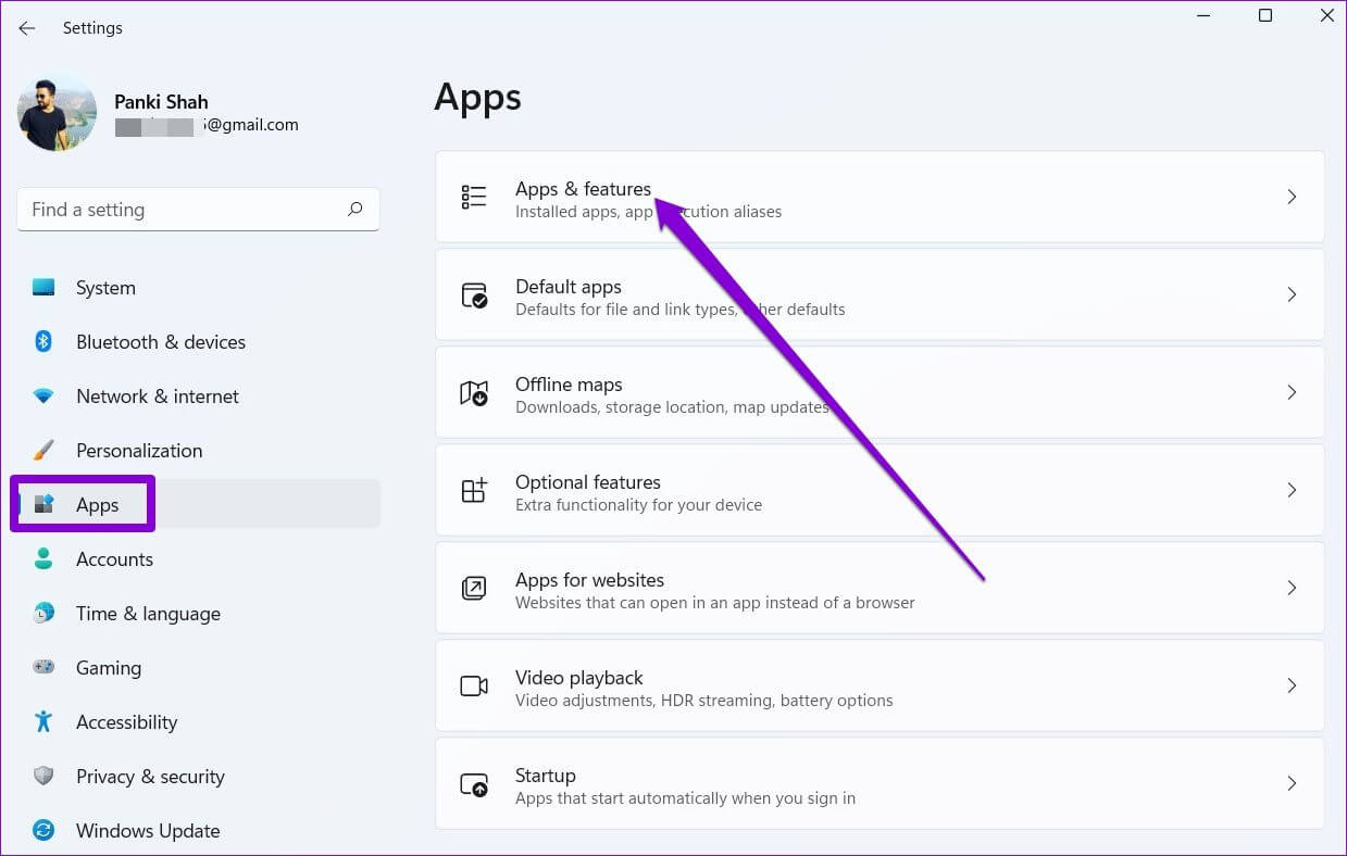 Apps-Features-1239x788 أفضل 9 طرق حل مشكلة بطء الإنترنت في ويندوز 11