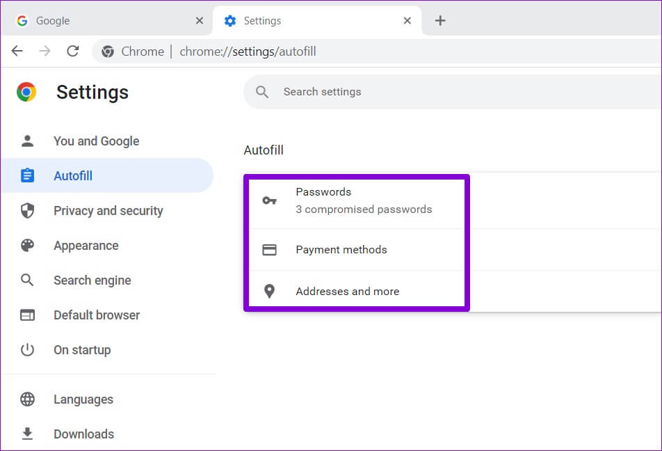 Autofill-in-Google-Chrome-for-PC-952x648 كيفية تمكين أو تعطيل الملء التلقائي لكلمات المرور في Google Chrome