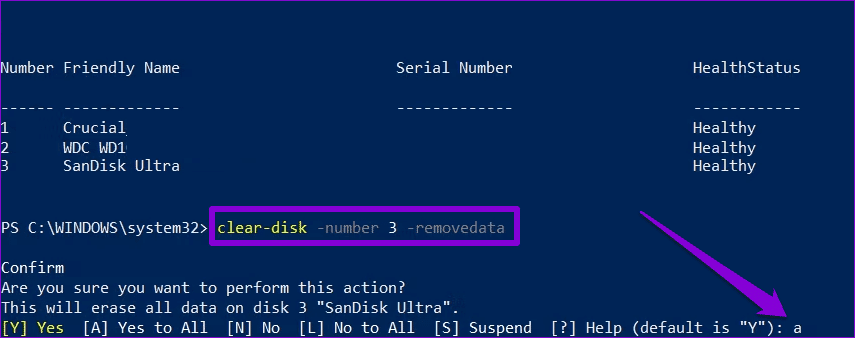 Clear-Disk-Using-PowerShell-1 تهيئة وفورمات القرص الثابت hdd و ssd على Windows 11