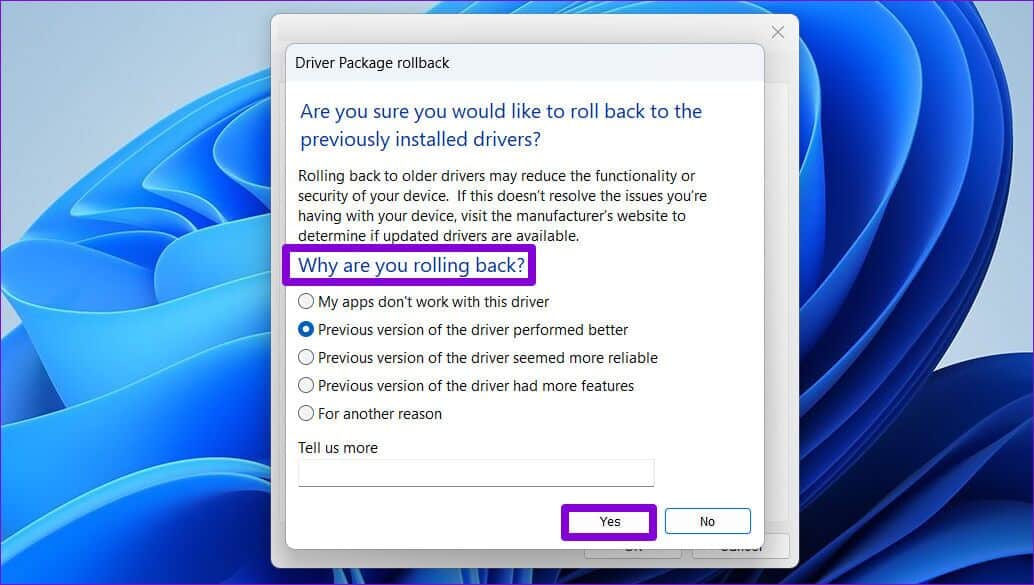 Confirm-Roll-Back-Driver-on-Windows-11-1-1034x585 أفضل 7 طرق إعداد Dolby Atmos أو الصوت المحيطي على Windows 11