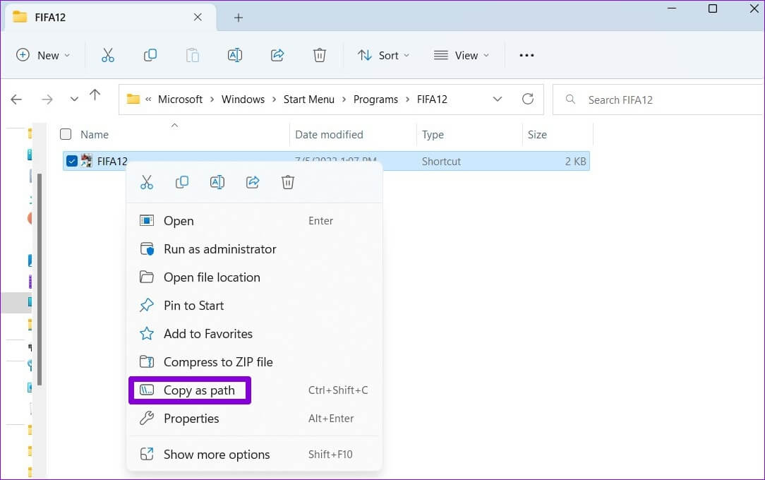 Copy-File-Path-of-Program-1084x680 أفضل 3 طرق لجعل البرامج القديمة متوافقة على Windows 11