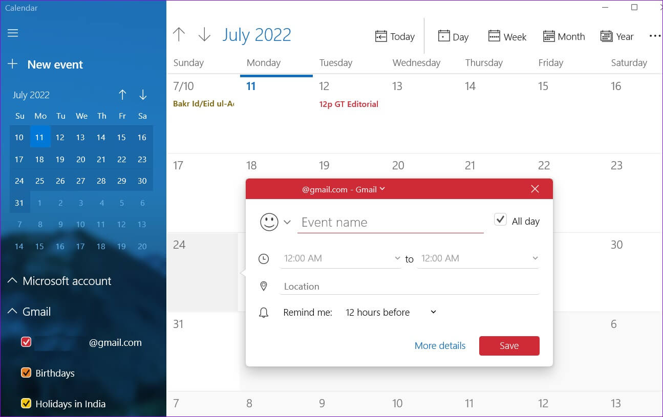 Create-Event-in-Calendar-App-1295x815 كيفية استخدام تقويم Google على Windows 11