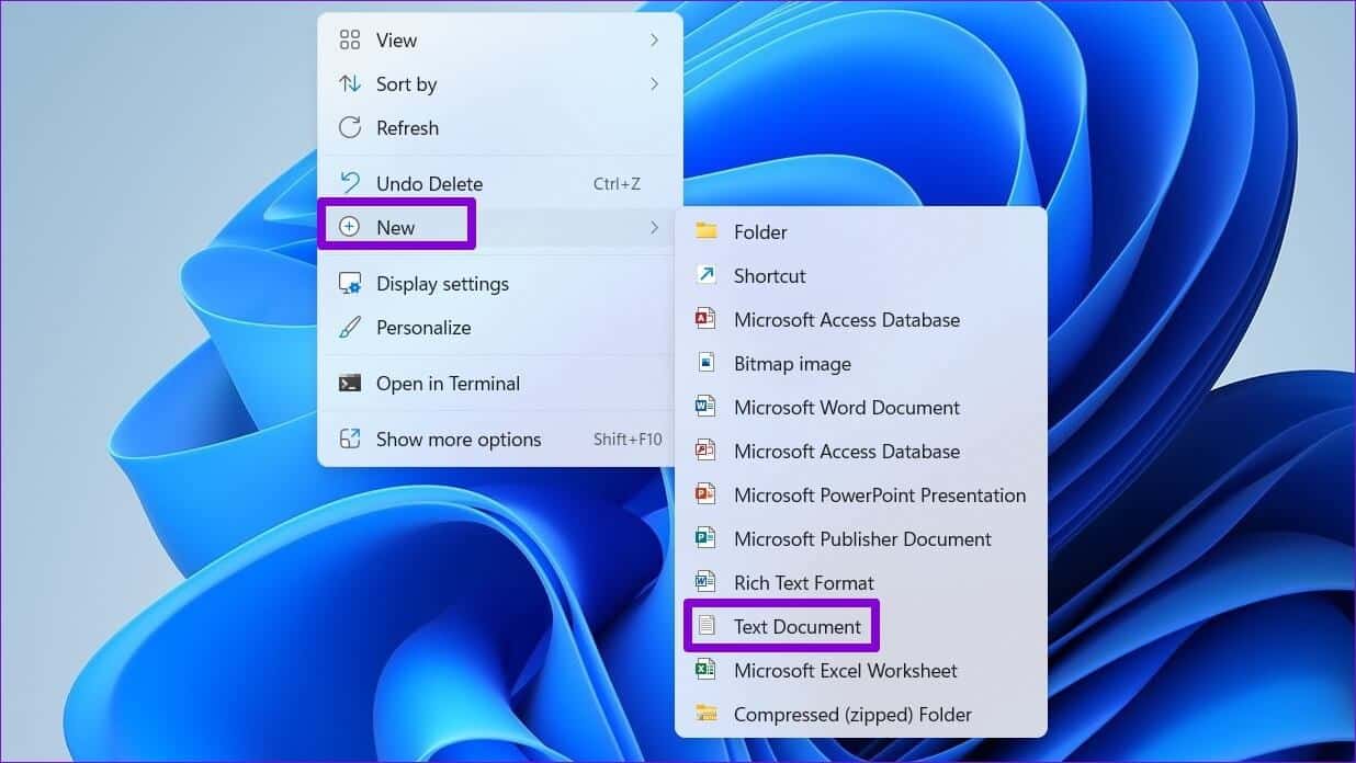 Create-New-Document-on-Windows-1236x696 كيفية تغيير أولوية البرنامج في Windows 10 و Windows 11