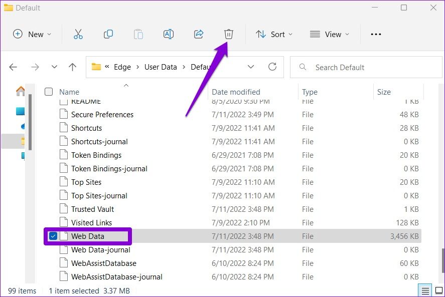 Delete-Edge-Web-Data-887x593 كيفية إصلاح خطأ ملف التعريف على Microsoft Edge