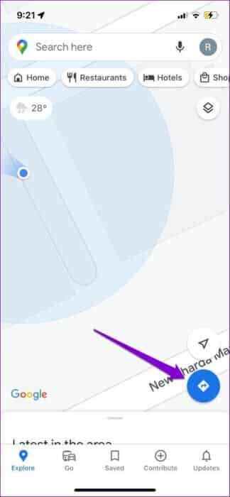 Directions-in-Google-Maps-iPhone-474x1024-1-324x700 كيفية حفظ والعثور على موقع موقف السيارات الخاص بك في خرائط Google
