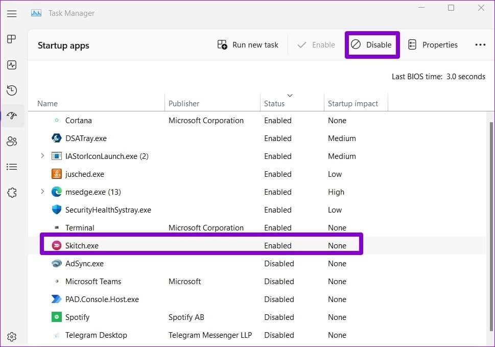 Disable-Third-Party-Startup-Apps-on-Windows-11-3-969x679 طرق إصلاح خدمات الموقع Greyed Out على Windows 11
