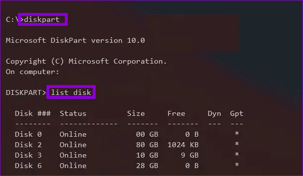 Diskpart-Command تهيئة وفورمات القرص الثابت hdd و ssd على Windows 11
