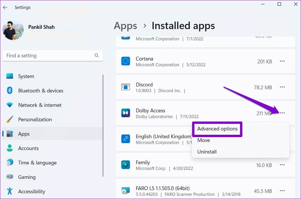 Dolby-Access-Advanced-Options-1042x691 أفضل 7 طرق إعداد Dolby Atmos أو الصوت المحيطي على Windows 11